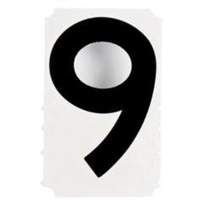 &eacute;tiquettes de lettres et chiffres gothiques individuels Quick-Align, 9, 4" h, Noir Helyx Safety & Industrial Supplies