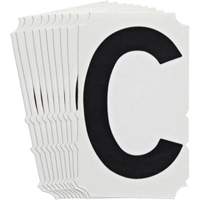 &eacute;tiquettes de lettres et chiffres gothiques individuels Quick-Align, C, 4" h, Noir Helyx Safety & Industrial Supplies