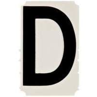 &eacute;tiquettes de lettres et chiffres gothiques individuels Quick-Align, D, 4" h, Noir Helyx Safety & Industrial Supplies