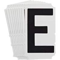 &eacute;tiquettes de lettres et chiffres gothiques individuels Quick-Align, E, 4" h, Noir Helyx Safety & Industrial Supplies