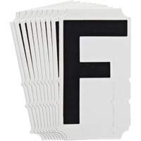 &eacute;tiquettes de lettres et chiffres gothiques individuels Quick-Align, F, 4" h, Noir Helyx Safety & Industrial Supplies