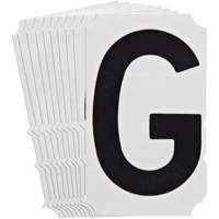&eacute;tiquettes de lettres et chiffres gothiques individuels Quick-Align, G, 4" h, Noir Helyx Safety & Industrial Supplies