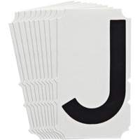 &eacute;tiquettes de lettres et chiffres gothiques individuels Quick-Align, J, 4" h, Noir Helyx Safety & Industrial Supplies
