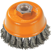 Brosse &agrave; fils nou&eacute;s torsad&eacute;s, 3" dia. x 5/8"-11 arbre Helyx Safety & Industrial Supplies