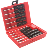 Drilled Shaft Nut Driver Set With Red Plastic Case, 10 Pcs., Metric Helyx Safety & Industrial Supplies