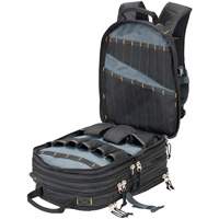 Sacs &agrave; dos pour outils &agrave; 75 pochettes, 13" lo x 17-1/2" la, Noir, Nylon Helyx Safety & Industrial Supplies
