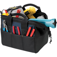 BIGMOUTH&reg; Tool Bag, Polyester, 23 Pockets, Black Helyx Safety & Industrial Supplies