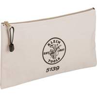 Pochette pour outils avec fermeture &agrave; glissi&egrave;re, Toile, 1 pochettes, Beige Helyx Safety & Industrial Supplies