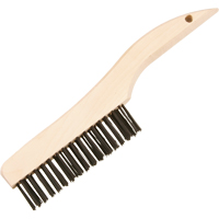 Shoe Handle Scratch Brushes, Steel, 4 x 16 Wire Rows, 10" Long Helyx Safety & Industrial Supplies