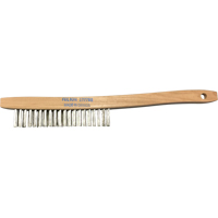 Curved-Handle Scratch Brushes, Stainless Steel, 3 x 19 Wire Rows, 14" Long Helyx Safety & Industrial Supplies