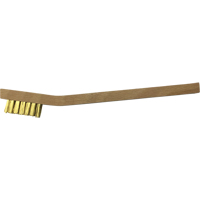 Small Cleaning Scratch Brushes, Brass, 3 x 7 Wire Rows, 7-3/4" Long Helyx Safety & Industrial Supplies