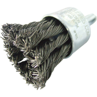 Knotted Wire End Brushes, 1" Dia., 0.020" Wire Dia., 1/4" Shank Helyx Safety & Industrial Supplies