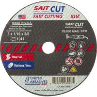 Cut-Off Wheel (A36T), 13" x 1/16", 3/8" Arbor, Type 27, Aluminum Oxide, 25000 RPM Helyx Safety & Industrial Supplies