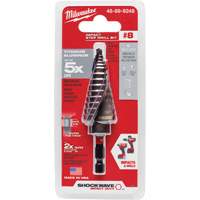 #8 Shockwave Impact Duty Step Drill Bit, 1/2" - 1" , 1/16" Increments, Titanium Helyx Safety & Industrial Supplies