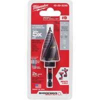 #9 Shockwave Impact Duty Step Drill Bit, 7/8" - 1-1/8" , 1/4" Increments, Titanium Helyx Safety & Industrial Supplies