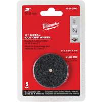 M12 Fuel Right Angle Die Grinder Cut-Off Wheels, 2" x 0.04", 1/4" Arbor, Type 1, Aluminum Oxide, 21000 RPM Helyx Safety & Industrial Supplies