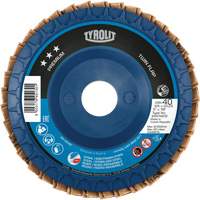 Disque &agrave; lamelles Twin Flap, 4-1/2" x 7/8", Type 27, Grain 40, C&eacute;ramique/Alumine de zirconium Helyx Safety & Industrial Supplies