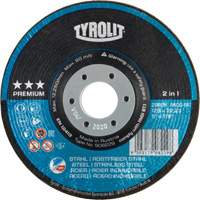 Meule &agrave; moyeu d&eacute;port&eacute; Rondeller, 4-1/2", 36 Grain, 7/8", 13 300 Tr/min, Type 29 Helyx Safety & Industrial Supplies