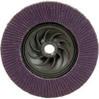 Disque &agrave; lamelles &agrave; changement rapide 769F, 5" x 5/8"-11, Type 27, Grain 120+, C&eacute;ramique Helyx Safety & Industrial Supplies