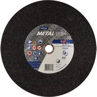 Meule Metal A pour scie &agrave; tronçonner, 14" x 3/32", Arbre de 1", Type 01/41, Oxyde d'aluminium, 4365 Tr/min Helyx Safety & Industrial Supplies