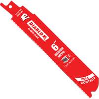 Lame de scie alternative de s&eacute;rie moyenne pour le m&eacute;tal, Bim&eacute;tal, 14-18 Dents par pouce, 6" lo x 1" la Helyx Safety & Industrial Supplies