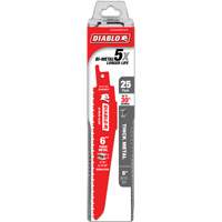 Lame de scie alternative pour la d&eacute;molition et les m&eacute;taux &eacute;pais, Bim&eacute;tal, 8-10 Dents par pouce, 6" lo Helyx Safety & Industrial Supplies