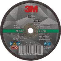 Silver Cut-Off Wheel, 3" x 0.04", 1/4"-28 Arbor, Type 1, Ceramic, 25645 RPM Helyx Safety & Industrial Supplies
