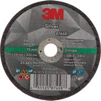 Meule &agrave; tronçonner Silver, 3" x 0,04", Arbre de 3/8"-24, Type 1, C&eacute;ramique, 25645 Tr/min Helyx Safety & Industrial Supplies