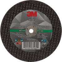 Silver Cut-Off Wheel, 4" x 0.04", 1/4"-28 Arbor, Type 1, Ceramic, 19100 RPM Helyx Safety & Industrial Supplies