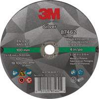 Silver Cut-Off Wheel, 4" x 0.06", 3/8"-24 Arbor, Type 1, Ceramic, 19100 RPM Helyx Safety & Industrial Supplies