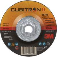Cubitron II Quick Change Cut & Grind Wheel, 4-1/2" x 1/8", 5/8"-11 Arbor, Type 27, Ceramic Helyx Safety & Industrial Supplies
