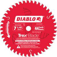 Trex&reg; Blade Cutting Saw Blade, 7-1/4", 44 Teeth, Plastic/Composite Decking Use Helyx Safety & Industrial Supplies