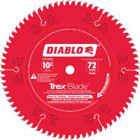 Trex&reg; Blade Cutting Saw Blade, 10", 72 Teeth, Plastic/Composite Decking Use Helyx Safety & Industrial Supplies
