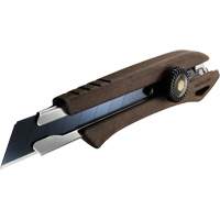Couteau avec verrou &agrave; cliquet, 18 mm, Prise en Bois Helyx Safety & Industrial Supplies