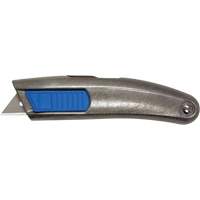 Couteau r&eacute;tractable non peintur&eacute; SECUPRO MEGASAFE, 20 mm, Acier inoxydable, Robuste, Prise en Aluminium Helyx Safety & Industrial Supplies