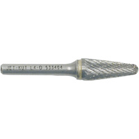 JET-KUT Taper Shape Bur, 5/16" Dia., 1/4" Shank Helyx Safety & Industrial Supplies