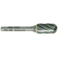 C5-NF JET-KUT&reg; Ball Nose Shape Bur for Aluminum/Non-ferrous Materials, 1/2" Dia. Helyx Safety & Industrial Supplies