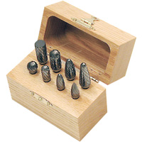 CBK-8 Carbide Bur Set in Wooden Box, 8 Pieces Helyx Safety & Industrial Supplies