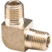 Coudes de tuyau 90° m&acirc;le, 1/4" x 1/8" dia., Laiton Helyx Safety & Industrial Supplies