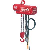 Palan &eacute;lectrique &agrave; chaîne, Lev&eacute;e 10', Capacit&eacute; 2000 lb (1 tonne), 16 pi/min Helyx Safety & Industrial Supplies