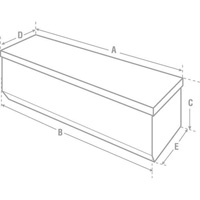 Heavy-Duty Truck Chest, 20-1/4" x 58-1/2" x 19", Steel, Beige/Black/Blue/Brown/Green/Grey/Orange/Red/Silver/Tan/Yellow Helyx Safety & Industrial Supplies
