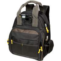 Sacs &agrave; dos pour outils Techgear &agrave; 53 pochettes, 16" lo x 13-1/4" la, Noir, Polyester Helyx Safety & Industrial Supplies