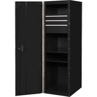 Armoire lat&eacute;rale s&eacute;rie RX, 3 tiroirs, 19" la x 25" p x 61" h, Noir Helyx Safety & Industrial Supplies