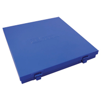 Boîte en m&eacute;tal mince, 10-1/2" P x 9-1/4" la x 1-1/4" h, Bleu Helyx Safety & Industrial Supplies