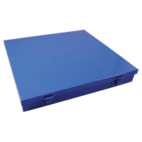 Boîte en m&eacute;tal mince, 12" P x 11-1/2" la x 1-3/4" h, Bleu Helyx Safety & Industrial Supplies