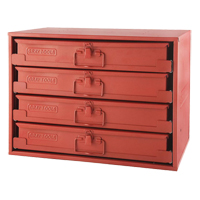 R&acirc;telier avec 4 boîtes &agrave; compartiments, 4 compartiments, 20-1/2" la x 12-1/2" p, 14-5/8" h, Rouge Helyx Safety & Industrial Supplies