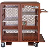 Armoire mobile en treillis, Acier, 37 pi³, Rouge Helyx Safety & Industrial Supplies