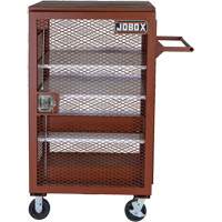 Armoire mobile en treillis, Acier, 22 pi³, Rouge Helyx Safety & Industrial Supplies