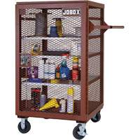 Armoire mobile en treillis, Acier, 22 pi³, Rouge Helyx Safety & Industrial Supplies