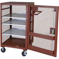 Armoire mobile en treillis, Acier, 22 pi³, Rouge Helyx Safety & Industrial Supplies